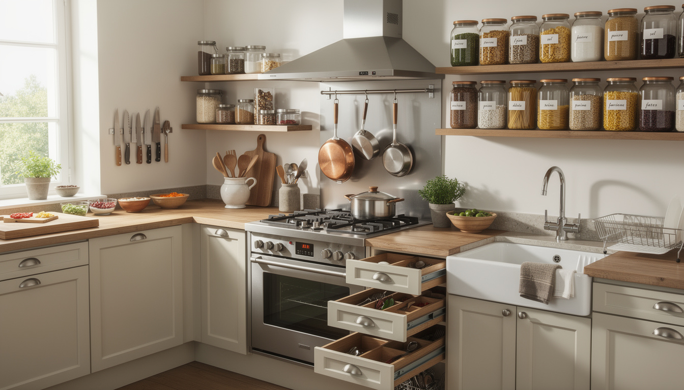 découvrez des astuces pratiques pour organiser votre cuisine efficacement et ainsi gagner du temps au quotidien.